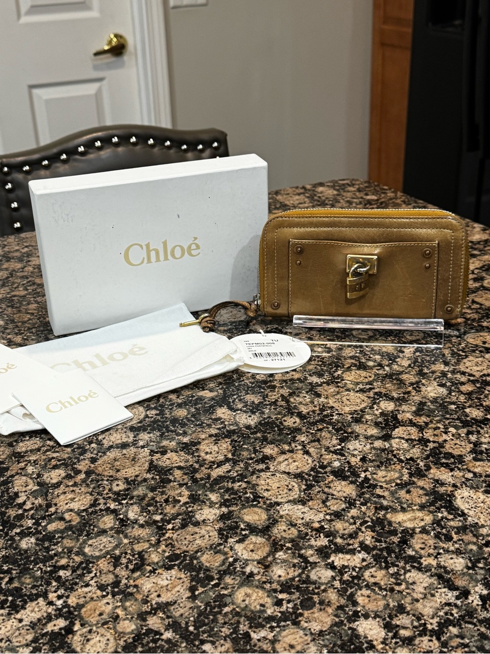 Chloe Paddington Long PORTEFEUIL Gold wallet - Picture 2 of 13